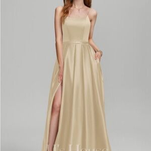 JJs House Champagne bridesmaid Dress